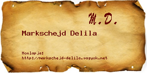 Markschejd Delila névjegykártya